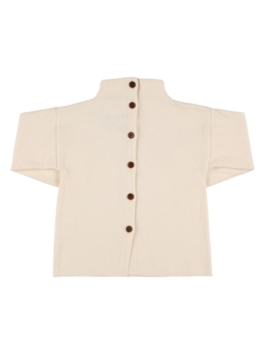 Babe & Tess: Cotton blend knit cardigan