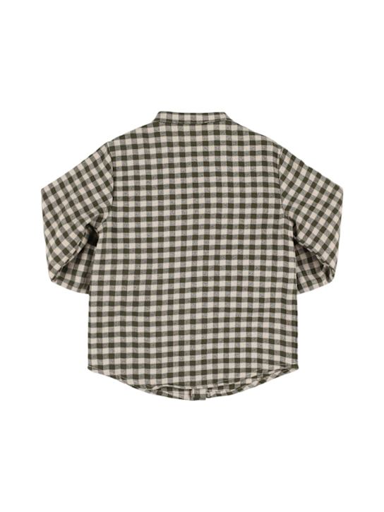 Babe & Tess: Chemise en popeline de coton à carreaux