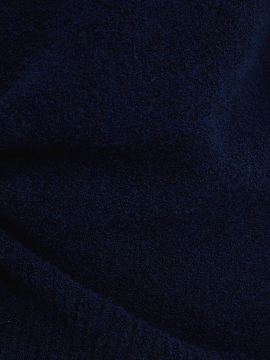 THE CORE: Half-zip wool knit hoodie
