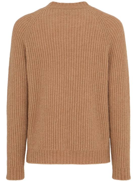 THE CORE: Wool English rib knit crewneck sweater