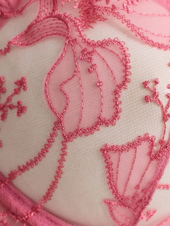 Fleur Du Mal: Harper embroidery demi bra