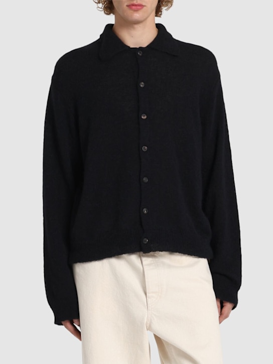 Our Legacy: Langer, gestrickter Polocardigan „Evening“