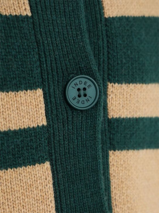 INDEE: Mixed wool knit cardigan