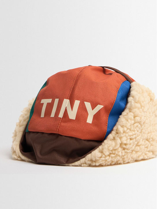 Tiny Cottons - Cappello in teddy e nylon color block