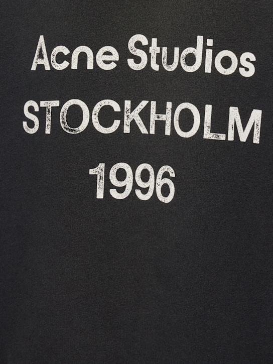 Acne Studios: Sweat-shirt en coton à logo Franziska