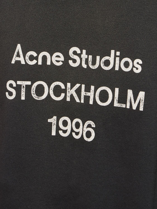 Acne Studios: Sweat-shirt en coton à logo Franziska