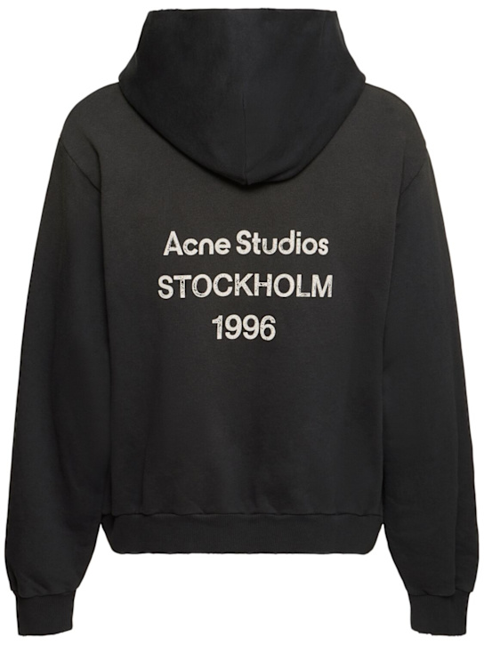 Acne Studios: Sweat-shirt en coton à logo Franziska