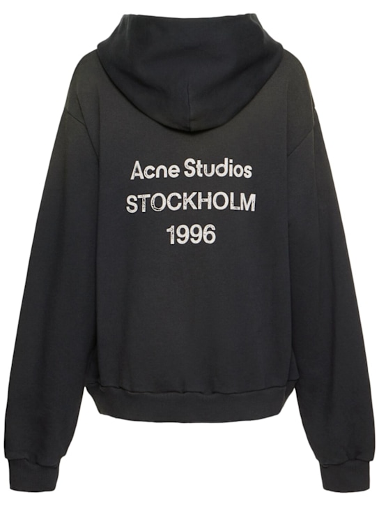 Acne Studios: Sweat-shirt en coton à logo Franziska