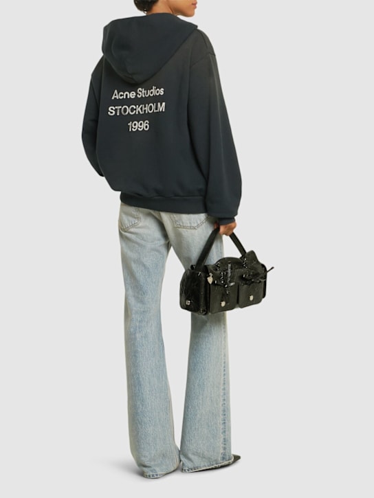 Acne Studios: Sweat-shirt en coton à logo Franziska