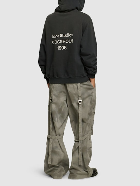 Acne Studios: Sweat-shirt en coton à logo Franziska