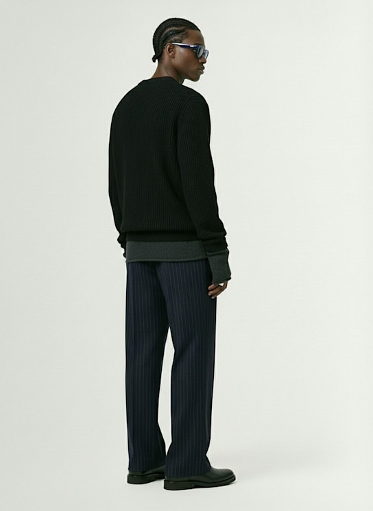 Seven Gauge: Alpaca blend knit crewneck sweater
