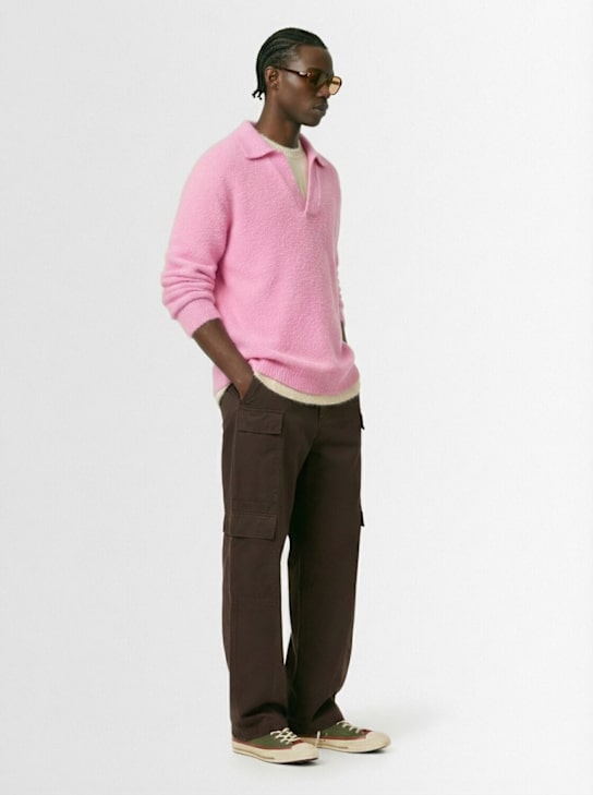 Seven Gauge: Wool blend bouclé polo