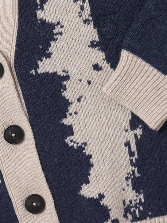 Main Story - Cardigan en maille de laine mélangée imprimée