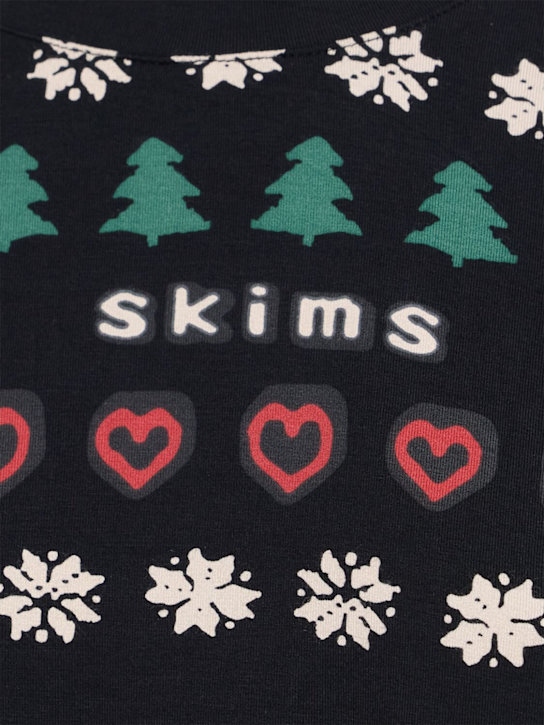 SKIMS: Set pigiama con top e pantaloni in misto modal