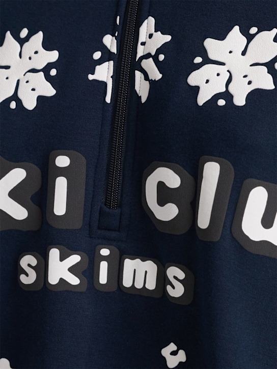 SKIMS: Top in misto cotone con mezza zip