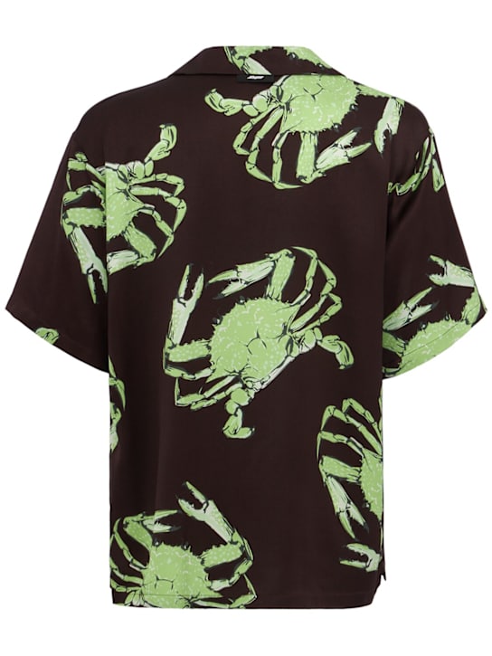 MSGM: Printed viscose short sleeve shirt