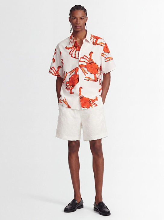 MSGM: Printed cotton short sleeve shirt