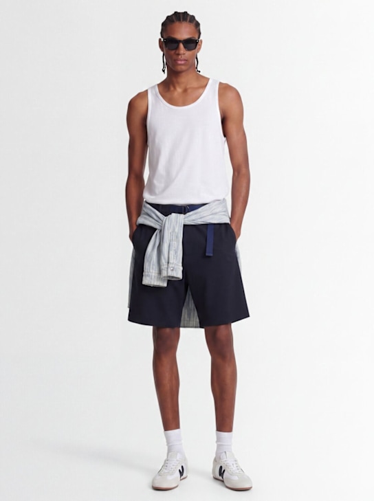 MSGM - Wool blend Bermuda shorts