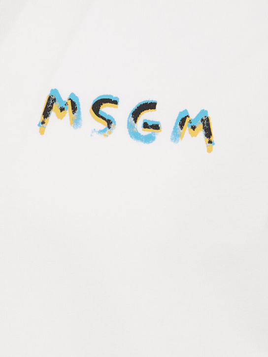 MSGM: Logo printed cotton t-shirt