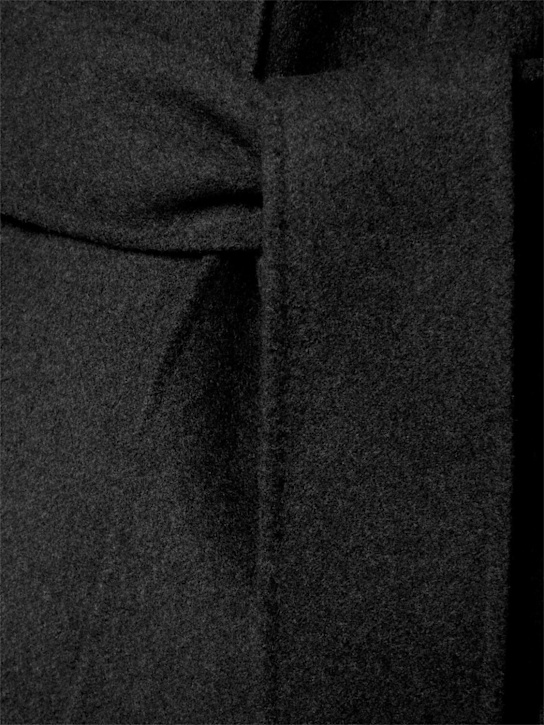 Khaite: Lea Long Wool Coat with Belt