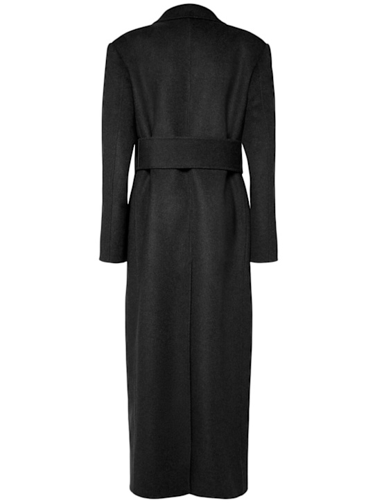 Khaite: Lea Long Wool Coat with Belt