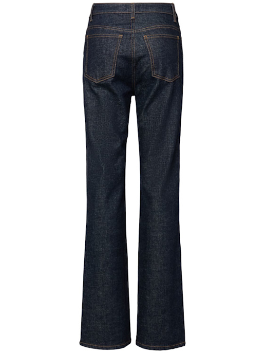 Khaite: Jeans dritti vita alta Danielle in denim