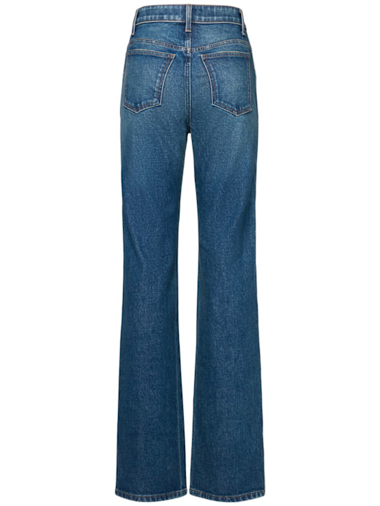 Khaite: Jeans dritti vita alta Danielle in denim