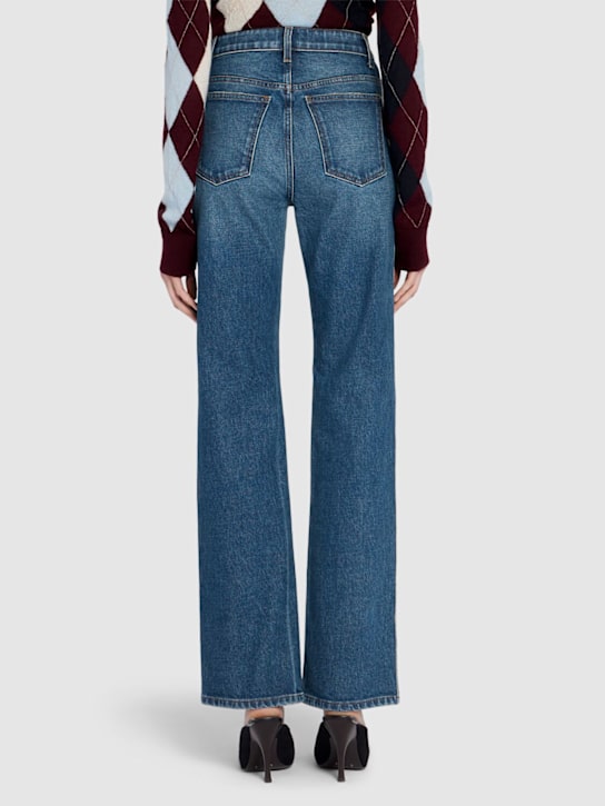 Khaite: Jeans dritti vita alta Danielle in denim