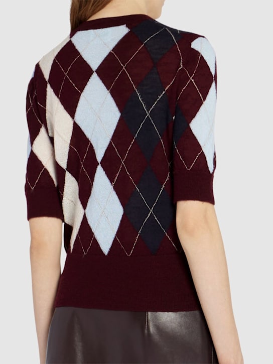 Khaite: Anders argyle cashmere blend sweater