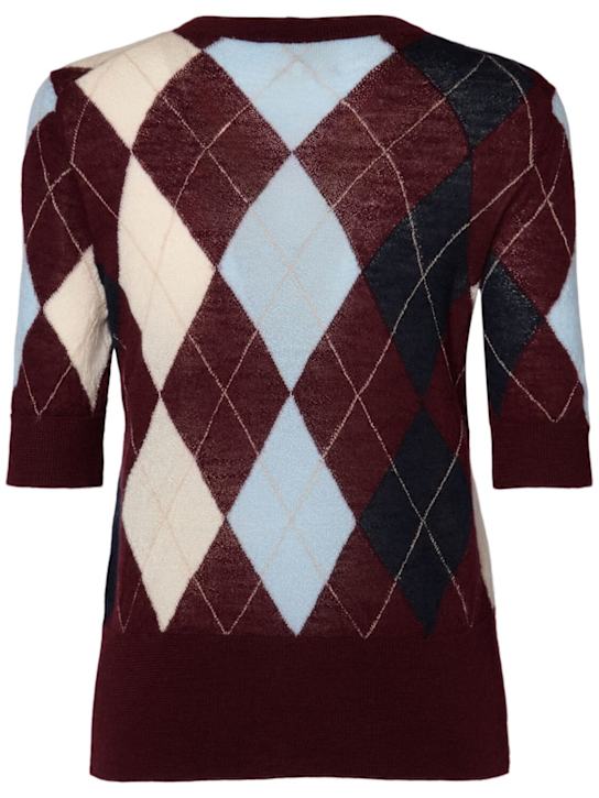Khaite: Anders argyle cashmere blend sweater