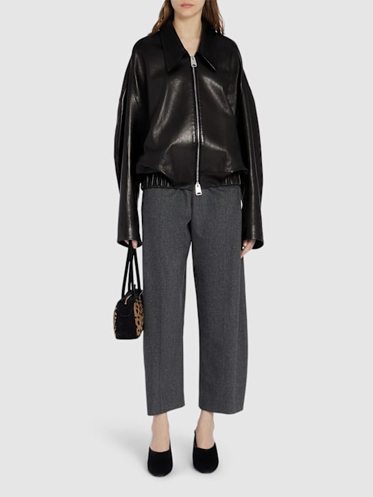 Khaite: Odin Leather Jacket with Zip