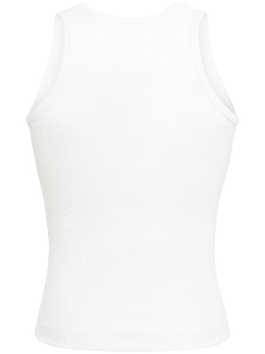FIORUCCI: Tank top a costine con patch Angel