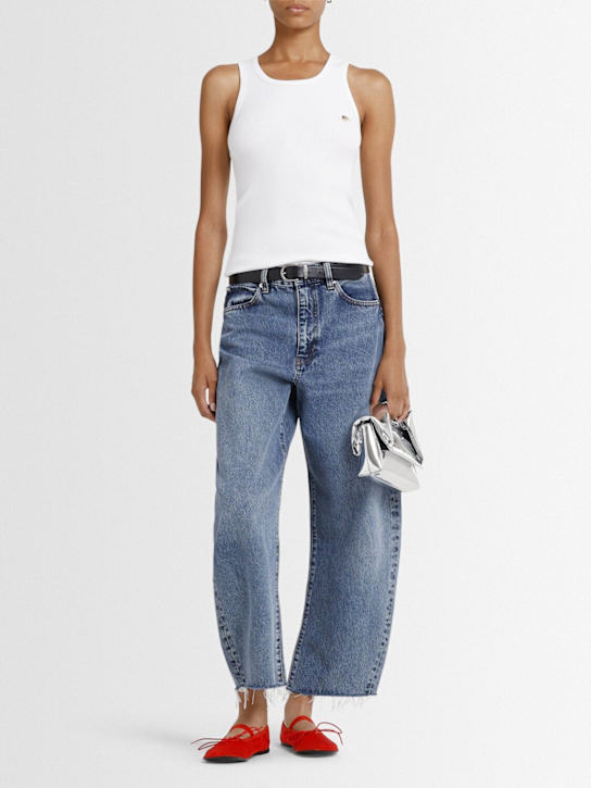 FIORUCCI: Tank top a costine con patch Angel