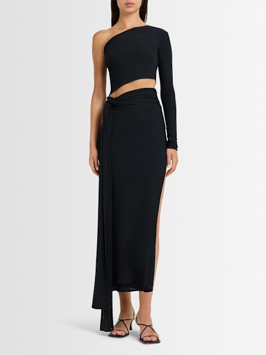 LAMA JOUNI - Top en jersey de viscose stretch épaules dénudées
