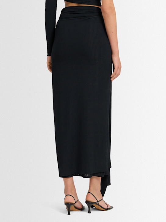 LAMA JOUNI: Jupe longue en jersey stretch