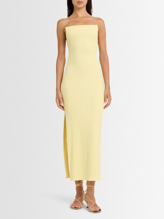 LAMA JOUNI - Robe longue bustier en viscose stretch