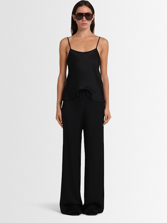Annagreta: Pantalon en satin de viscose Iris