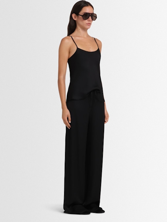Annagreta: Pantalon en satin de viscose Iris