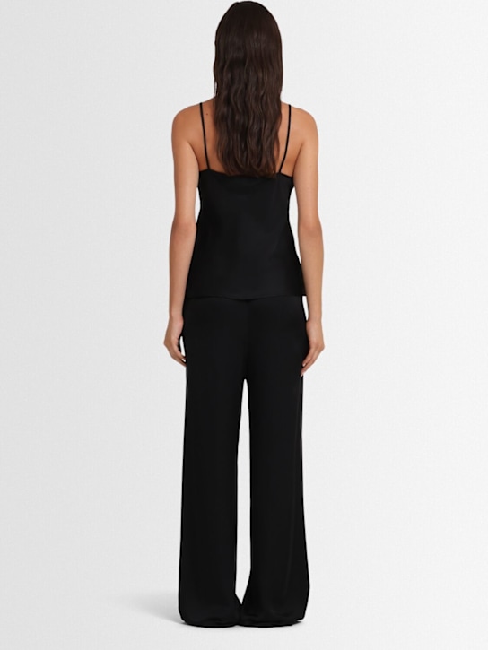 Annagreta: Pantalon en satin de viscose Iris