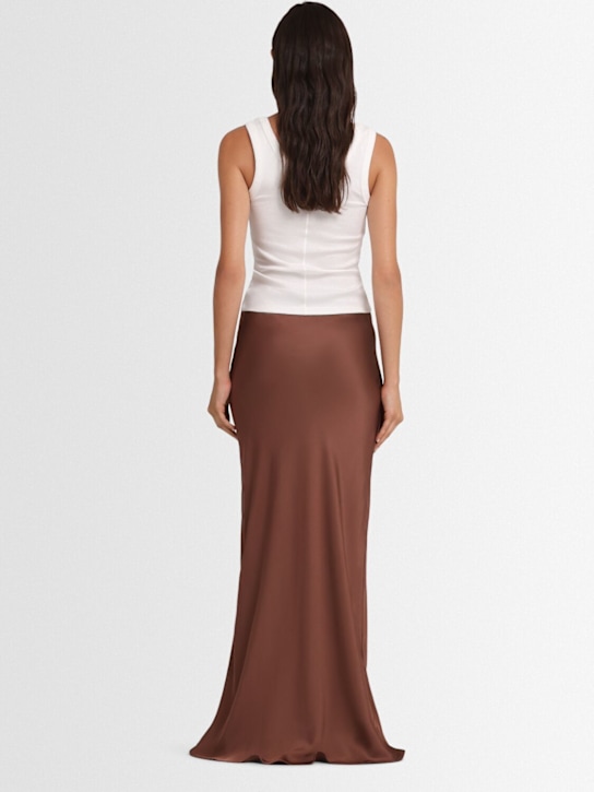 Annagreta: Jupe longue Maia en satin de viscose
