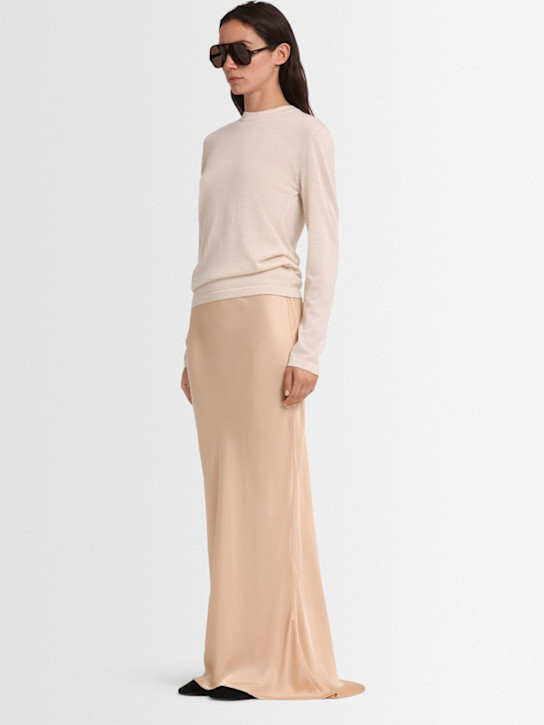 Annagreta: Jupe longue Maia en satin de viscose