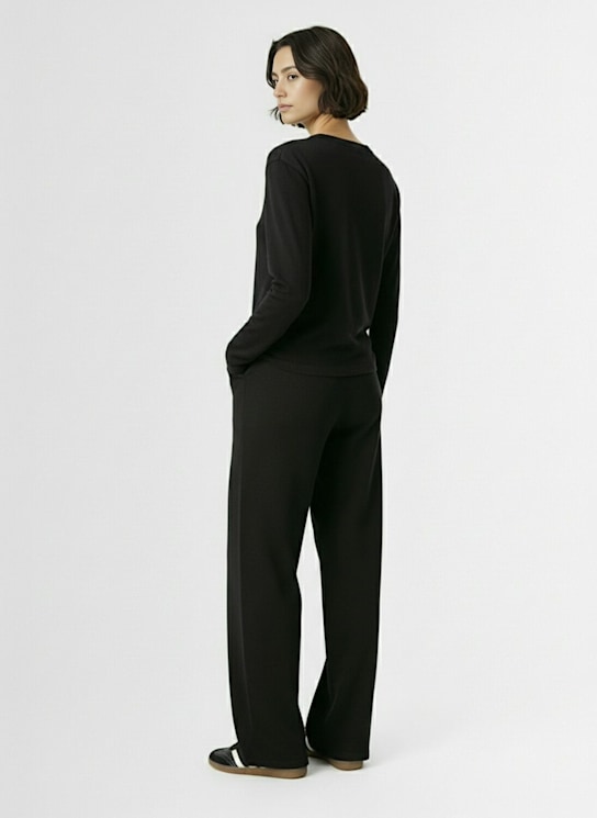 SKIMS: Long-sleeve cotton blend t-shirt