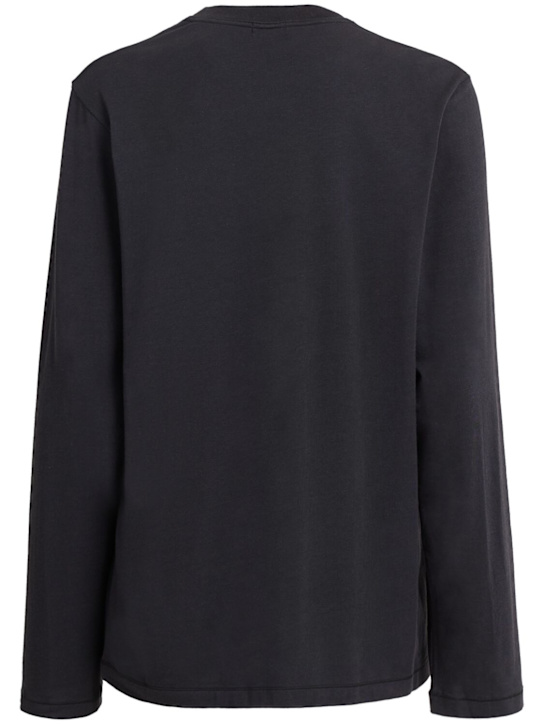 SKIMS: Long-sleeve cotton blend t-shirt