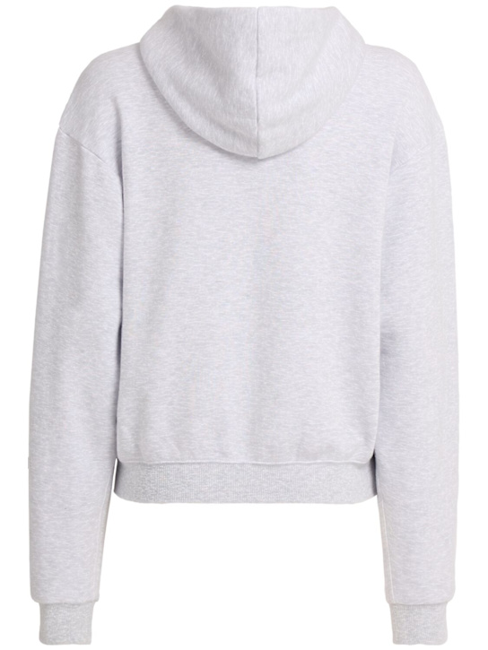 SKIMS: Felpa in misto cotone / zip e cappuccio