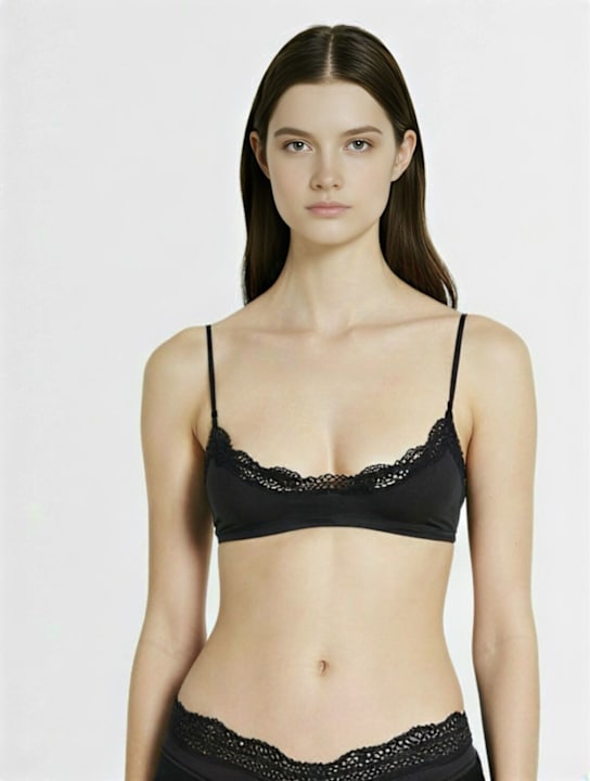 SKIMS - Fits everybody nylon bralette w/ lace