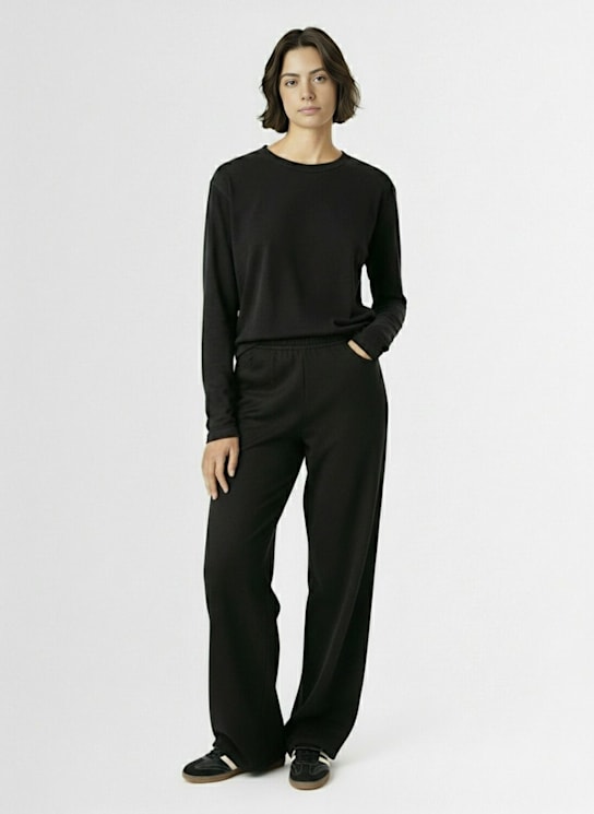 SKIMS - Long-sleeve cotton blend t-shirt