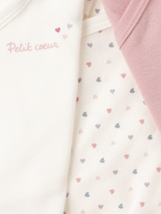 Petit Bateau - Set of 3 printed cotton bodysuits