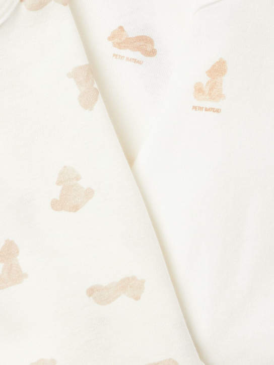 Petit Bateau - Set of 3 printed cotton bodysuits