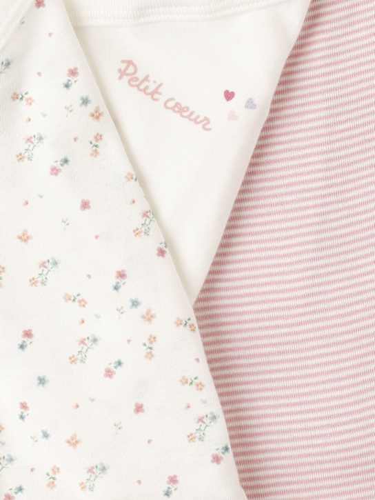 Petit Bateau - Set of 3 printed cotton bodysuits