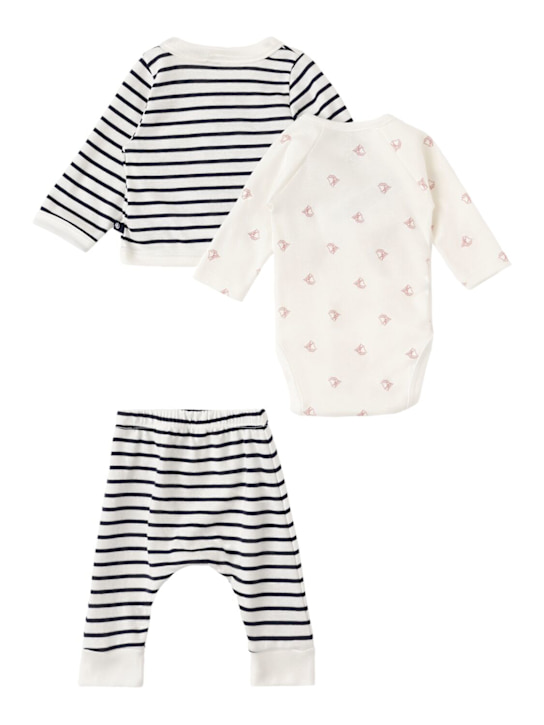 Petit Bateau: Cotton cardigan, bodysuit & pants